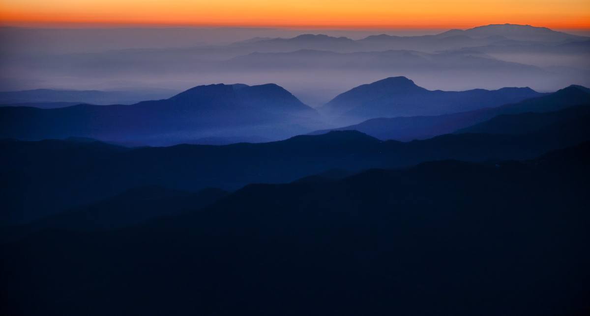 Sunset over the ridges of Syunik